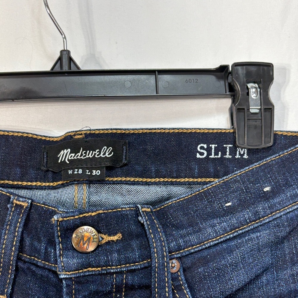 Madewell Women's Straight Leg Jeans - Dark Blue - Picture 2 of 3